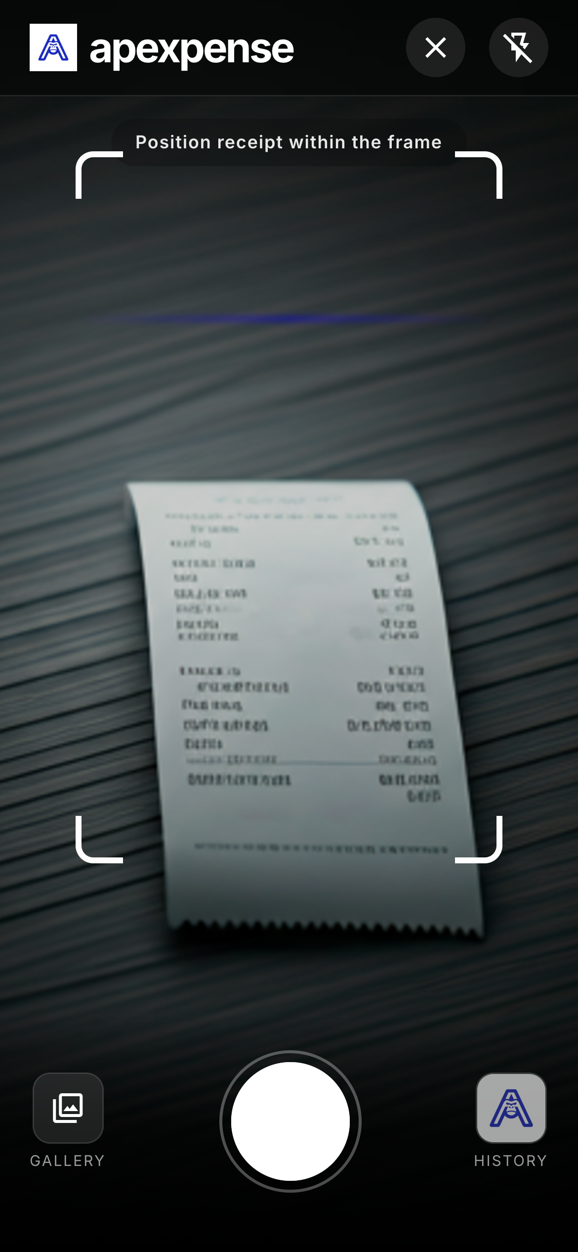 Receipt scanning with OCR